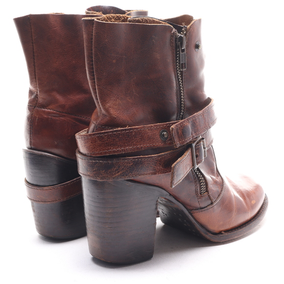 Freebird by Steven Women Leather BAMA Heeled Ankle Boots Booties Size 9 Brown - Picture 10 of 17